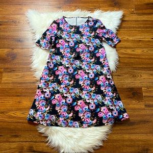 ASOS Design Black Fit & Flare Floral Print Dress Size 2 NWOT